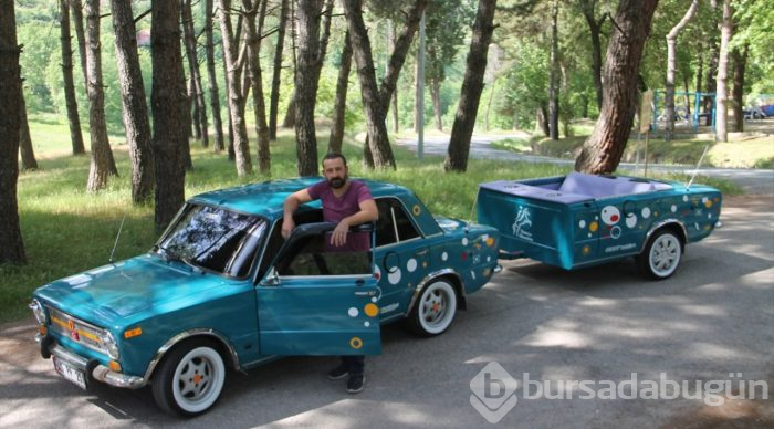 Hurda otomobili "Hacı Mülayim"e dönüştürdü

