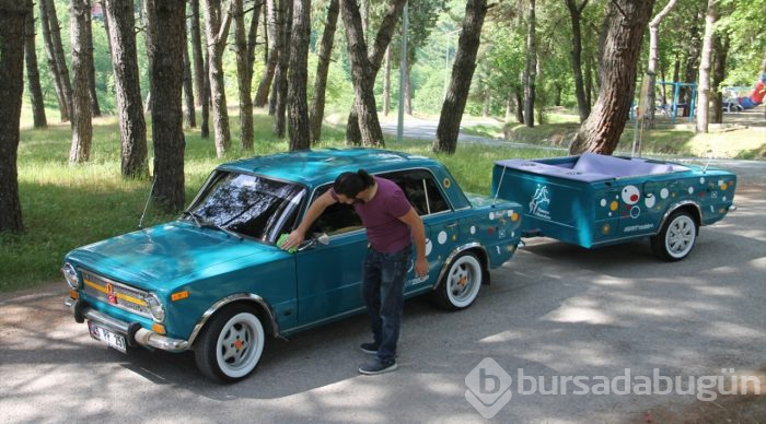 Hurda otomobili "Hacı Mülayim"e dönüştürdü
