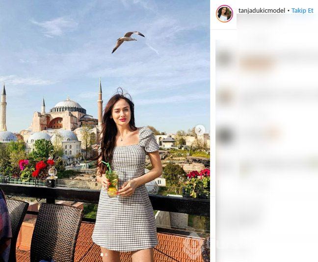 Türk sevgilisinin darp ettiği Sırp model dünya gündeminde