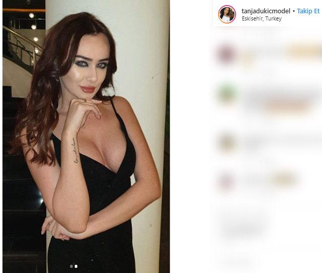 Türk sevgilisinin darp ettiği Sırp model dünya gündeminde