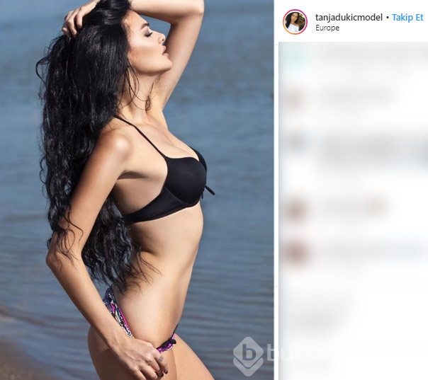 Türk sevgilisinin darp ettiği Sırp model dünya gündeminde