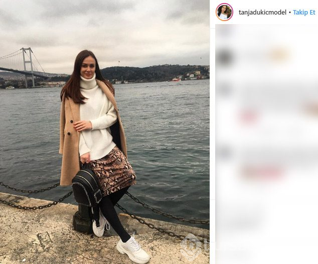 Türk sevgilisinin darp ettiği Sırp model dünya gündeminde