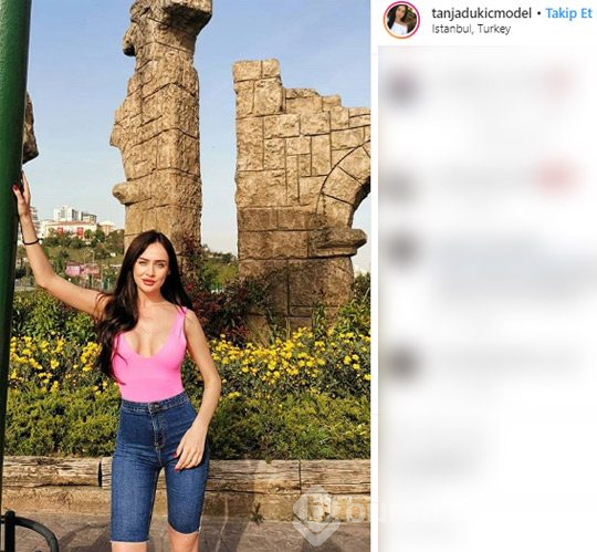 Türk sevgilisinin darp ettiği Sırp model dünya gündeminde
