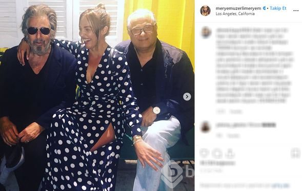 Oyuncu Meryem Uzerli, Hollywood yıldızı ile buluştu