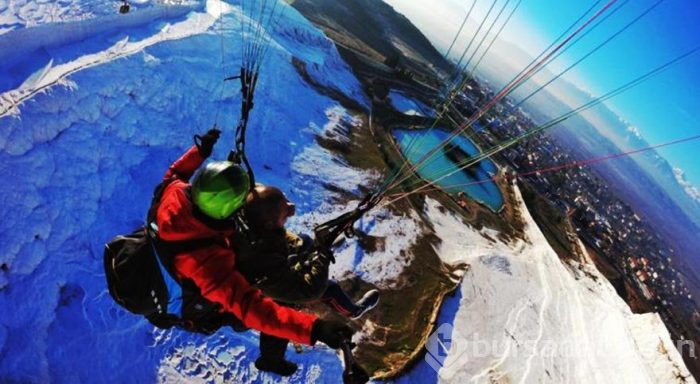 Yamaç paraşütünde yeni rota Pamukkale