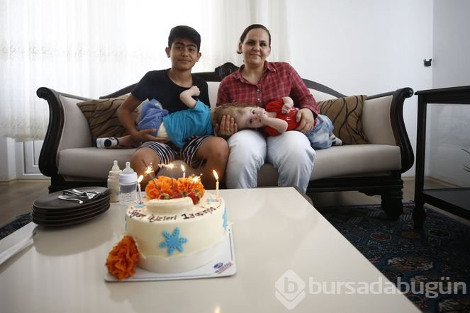 Kafadan yapışık siyam ikizleri Derman ve Yiğit, bir yaşına girdi