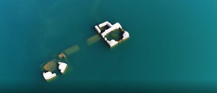 Hazar Gölü'nde su seviyesi düştü, Batık şehir ortaya çıktı