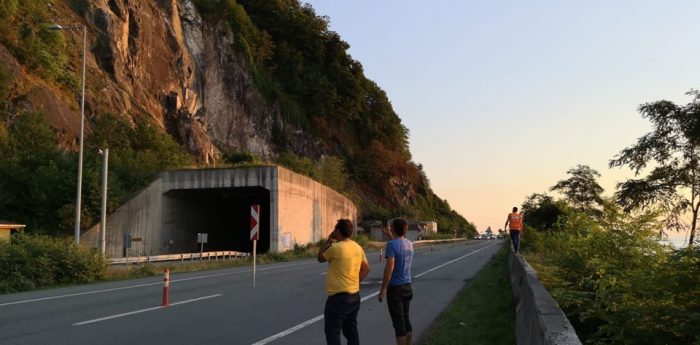 Karadeniz Sahil Yolu'nda heyelan