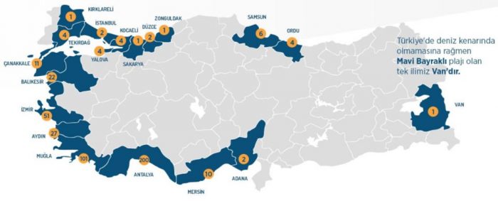 Türkiye'nin Mavi Bayraklı plajlarının tam listesi (En iyi sahiller ve plajlar)