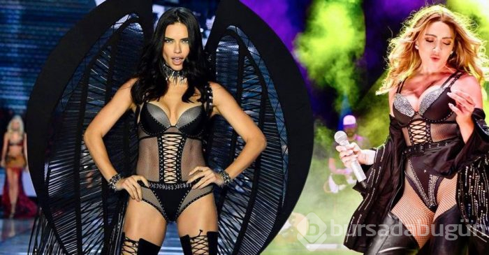 "Kendim tasarladım" diyen Hadise ile Adriana Lima'nın kıyafet benzerliği