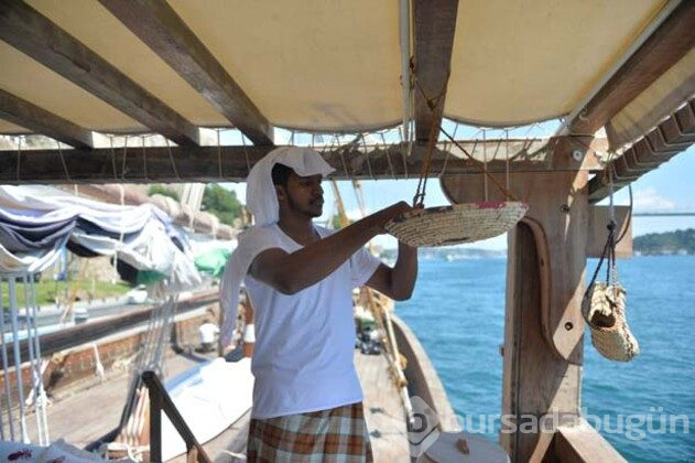 Boğaz'da dikkat çeken gemi
