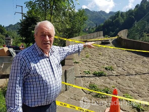 Rize'de 300 yıllık kemer köprü çöktü
