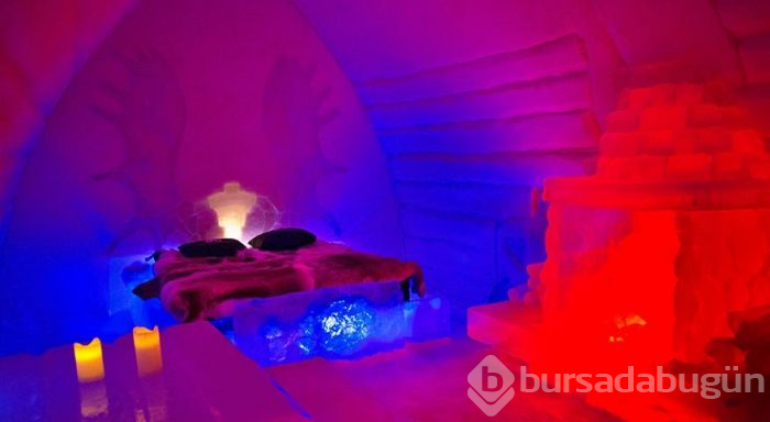 Finlandiya'daki Buz Otel Igloo
