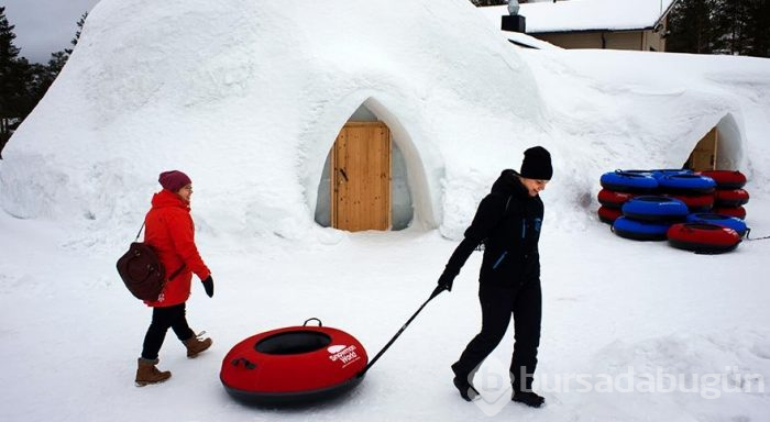 Finlandiya'daki Buz Otel Igloo
