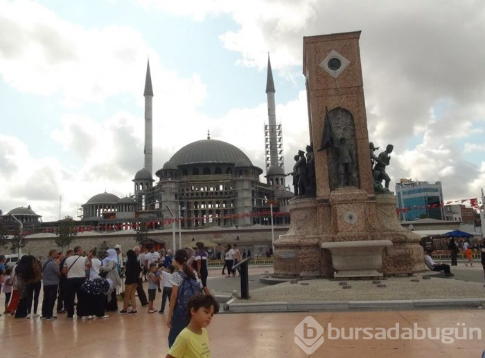 Taksim Camii'nin son hali havadan görüntülendi