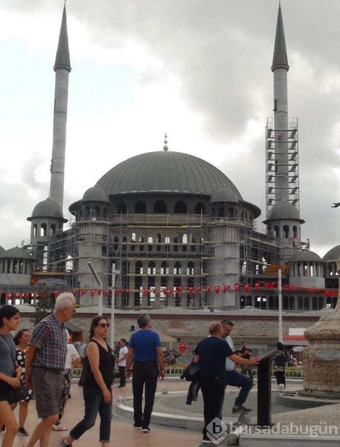 Taksim Camii'nin son hali havadan görüntülendi