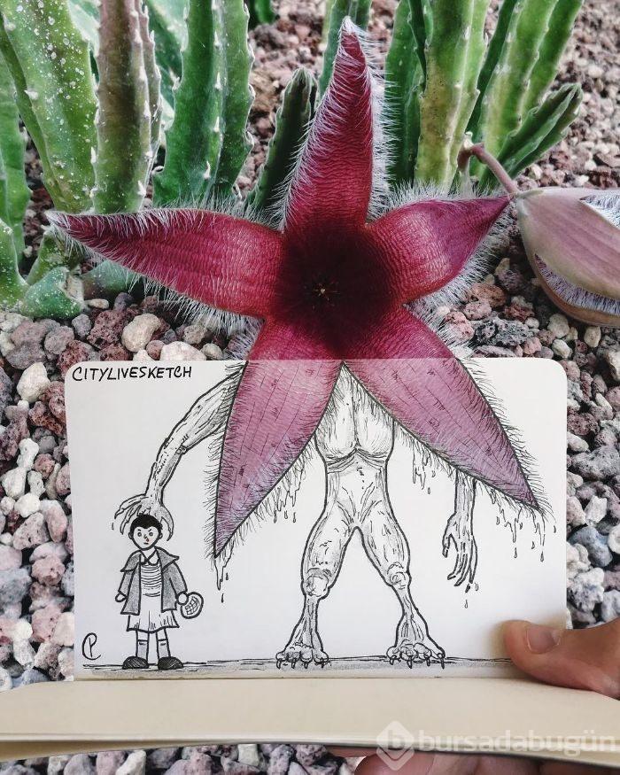 Seyahat fotoğraflarını eğlenceli çizimleriyle birleştiriyor (CityLiveSketch projesi)