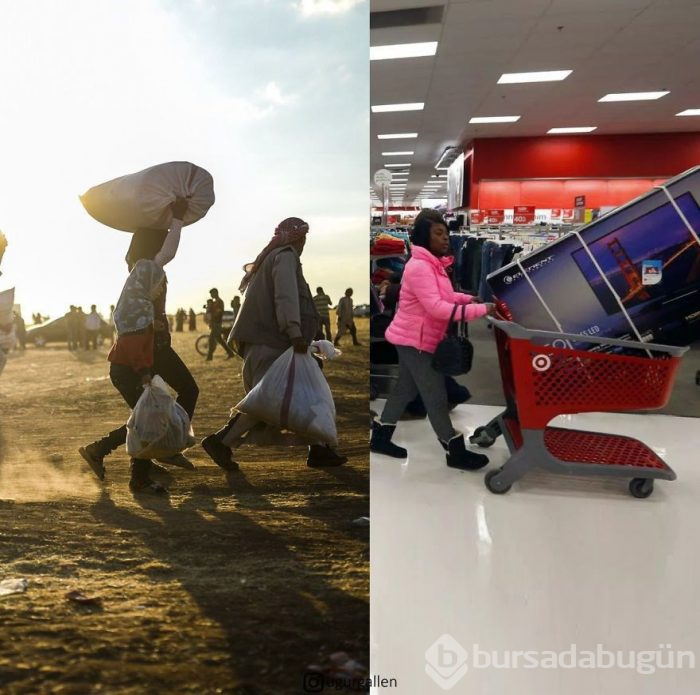 Tek fotoğrafta iki farklı yaşam...
