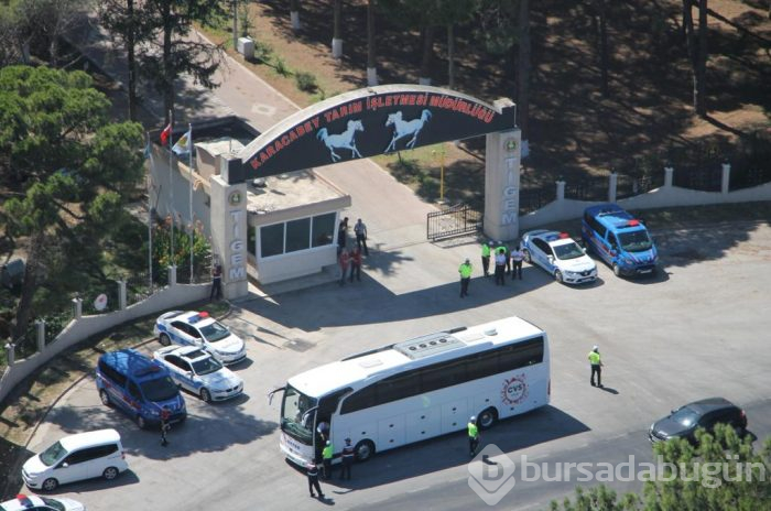 Bursa'da trafiğe havadan takip