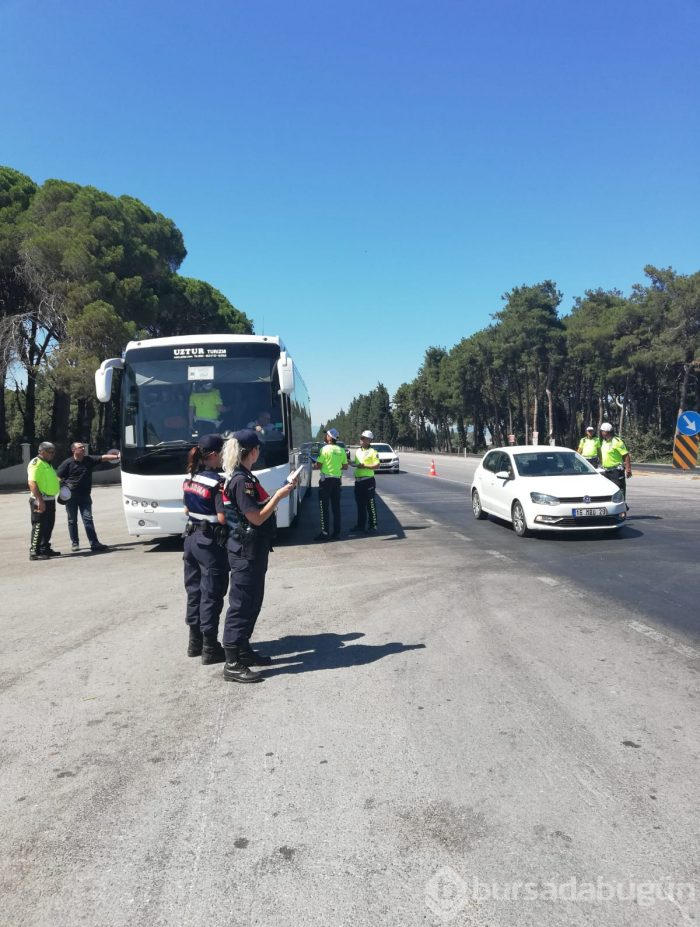Bursa'da trafiğe havadan takip