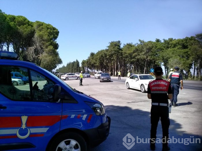 Bursa'da trafiğe havadan takip