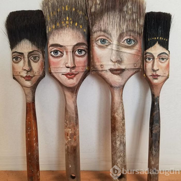 Çöpe atılan eşyalardan sanat eserleri yaratıyor!
