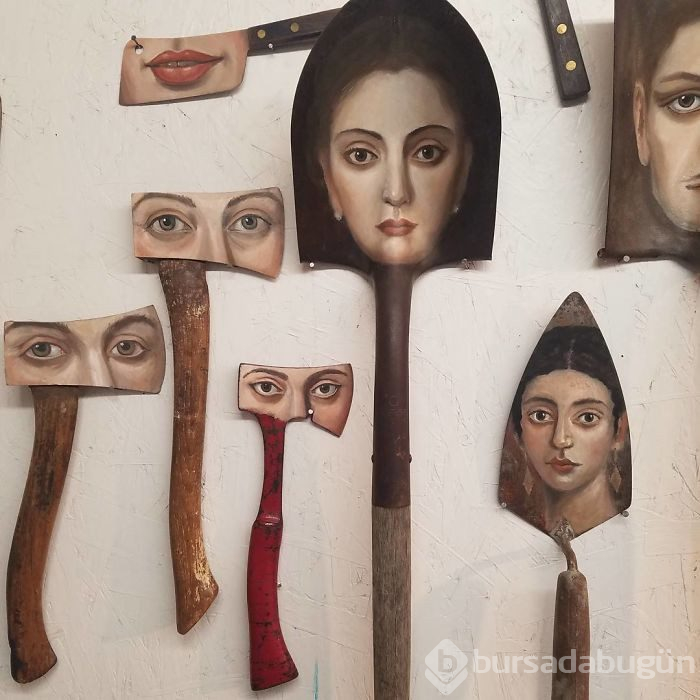 Çöpe atılan eşyalardan sanat eserleri yaratıyor!
