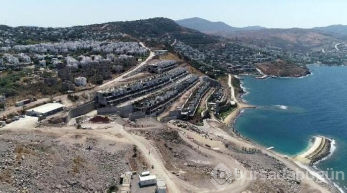 Bakan Kurum'un durdurulduğunu açıkladığı otel inşaatları havadan görüntülendi
