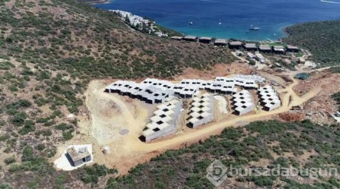 Bakan Kurum'un durdurulduğunu açıkladığı otel inşaatları havadan görüntülendi
