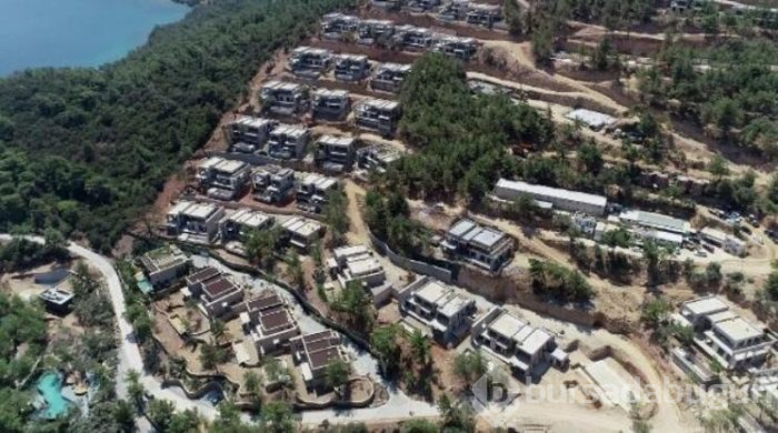 Bakan Kurum'un durdurulduğunu açıkladığı otel inşaatları havadan görüntülendi
