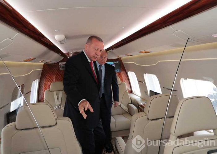 Başkan Erdoğan ve Putin fuar alanını birlikte inceledi
