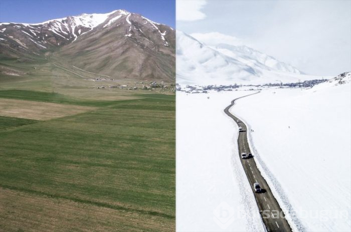 Yaz-kış bir arada kuş bakışı Türkiye
