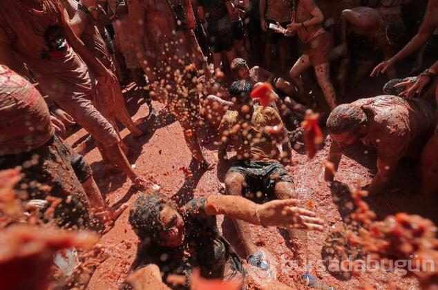 İspanya'da domates savaşı 'La Tomatina' başladı