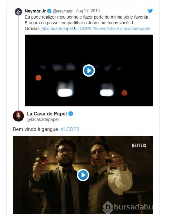 Yıldız futbolcu Neymar, La Casa de Papel'de