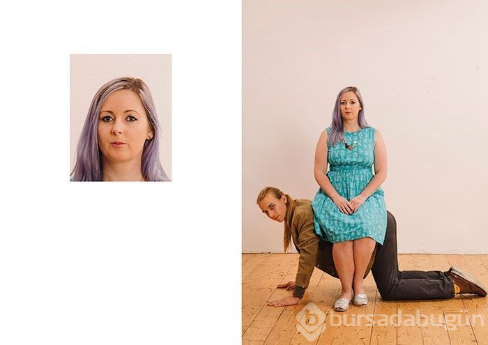 Büyük fotoğrafı gördüğünüzde farklı bir hikaye anlatan eğlenceli 'pasaport' fotoğrafları