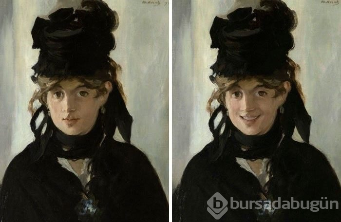 Ünlü klasik tablolardaki figürler gülümseselerdi nasıl görünürdü?