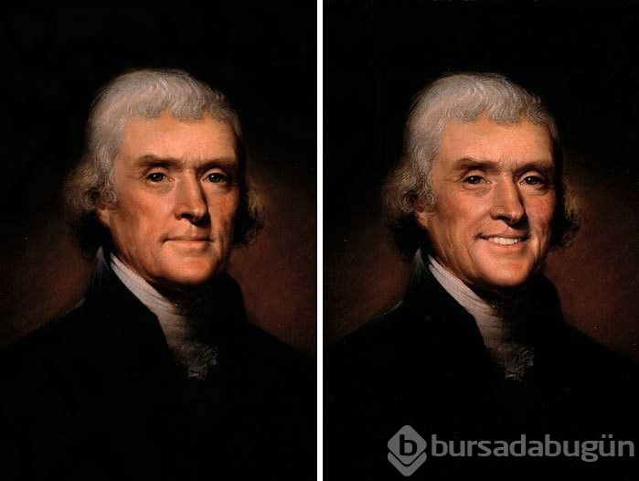 Ünlü klasik tablolardaki figürler gülümseselerdi nasıl görünürdü?