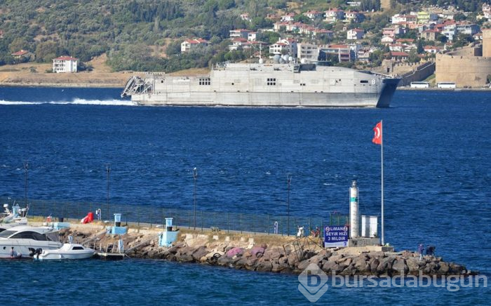 ABD askeri gemisi Çanakkale Boğazı'ndan geçti!