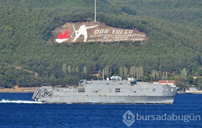 ABD askeri gemisi Çanakkale Boğazı'ndan geçti!