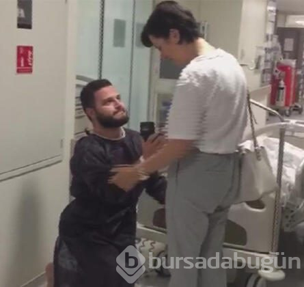 Ameliyat girmeden önce evlilik teklifi etti
