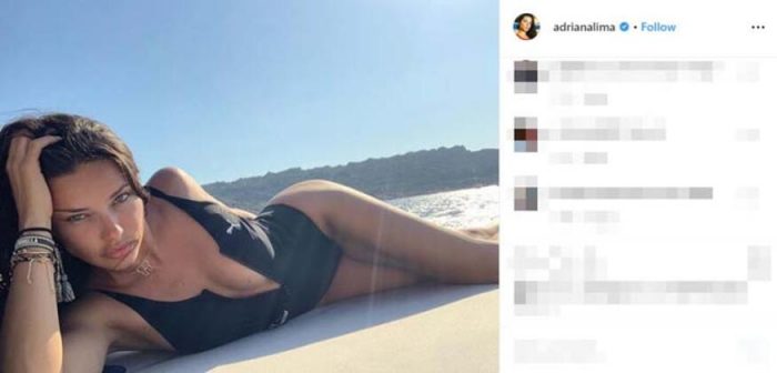Adriana Lima verdiği pozla Instagram'ı salladı