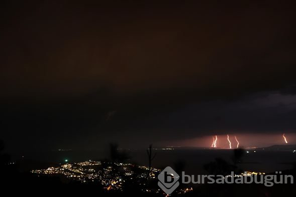 Yıldırımlar Bodrum'u aydınlattı!