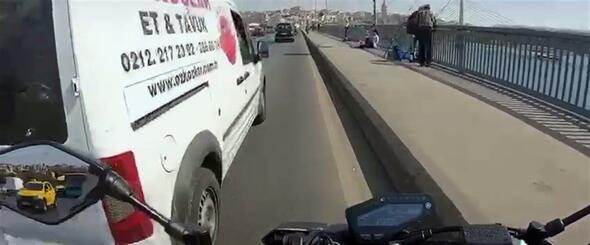 Trafikte şoke eden görüntüler