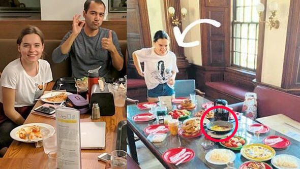 Güzel oyuncu Ece Hakim, Harvard'da sucuklu yumurta yaptı!