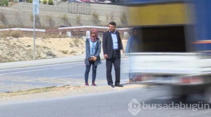 Yaya geçidinde büyük tehlike 
