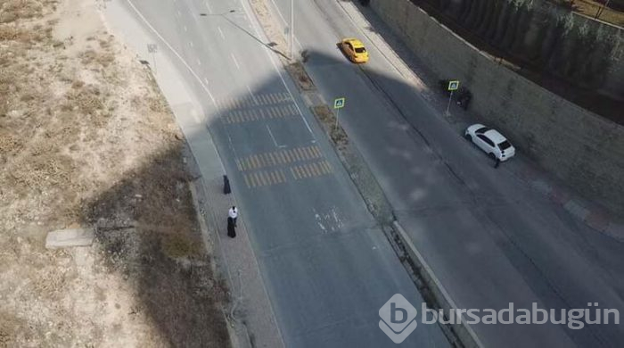 Yaya geçidinde büyük tehlike 
