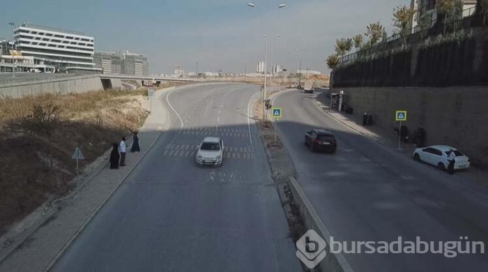 Yaya geçidinde büyük tehlike 