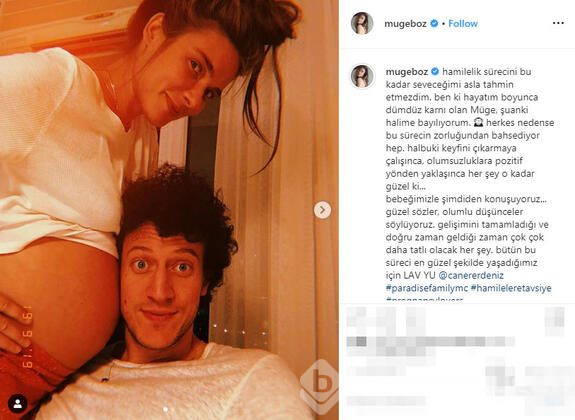 Müge Boz'un hamilelik pozlarına beğeni yağıyor!