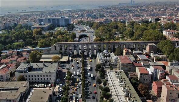 Bozdoğan Kemeri'nin restoresi sırasında tarihi buluntulara ulaşıldı