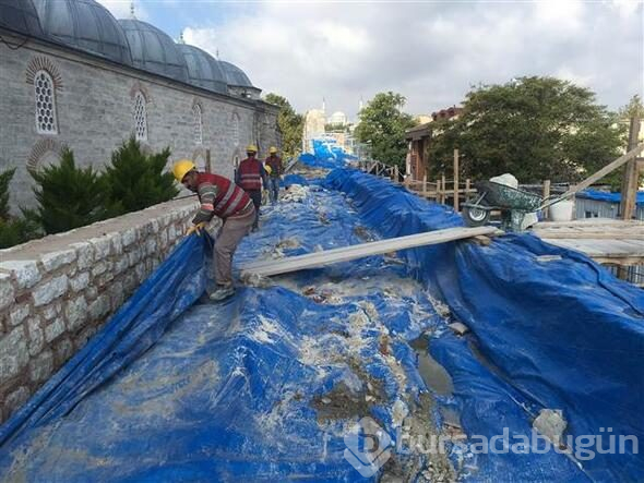 Bozdoğan Kemeri'nin restoresi sırasında tarihi buluntulara ulaşıldı